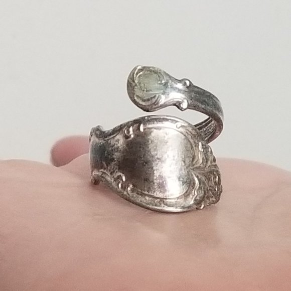 vtg 1847 Rogers Bros silver plate wraparound ring - Picture 7 of 10